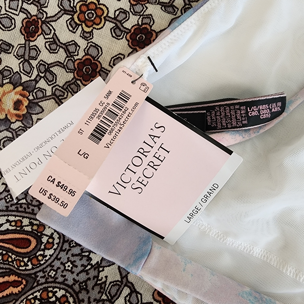Victoria's Secret Marble Print Sports Bra – Blue and Pink Size Large - Picture 3 of 3